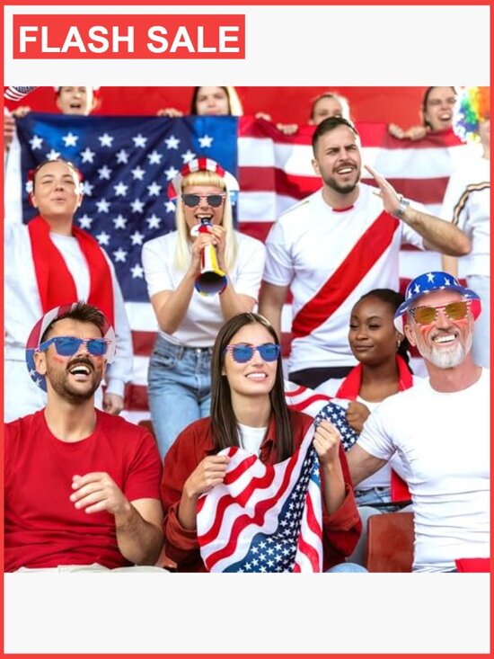 12 Pack Patriotic Sunglasses Set UV400 Protection Unisex main image 6